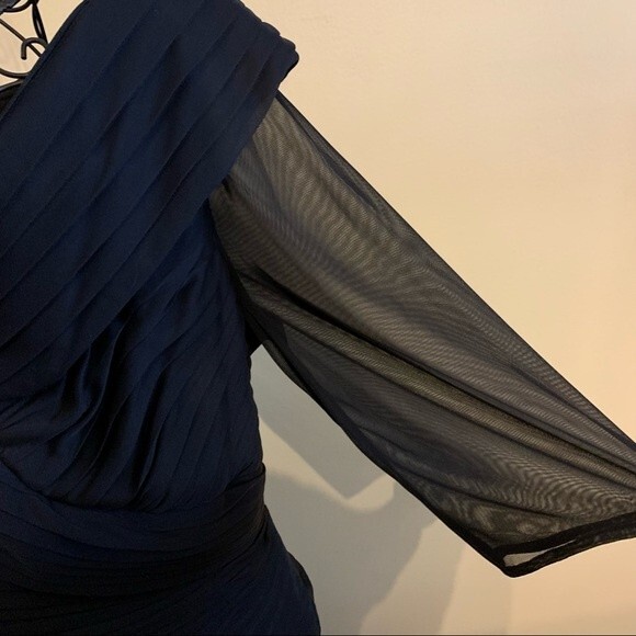 ALEX EVENINGS Black Ruched Bodice Chiffon Maxi Dress – Size 20W - Picture 7 of 8